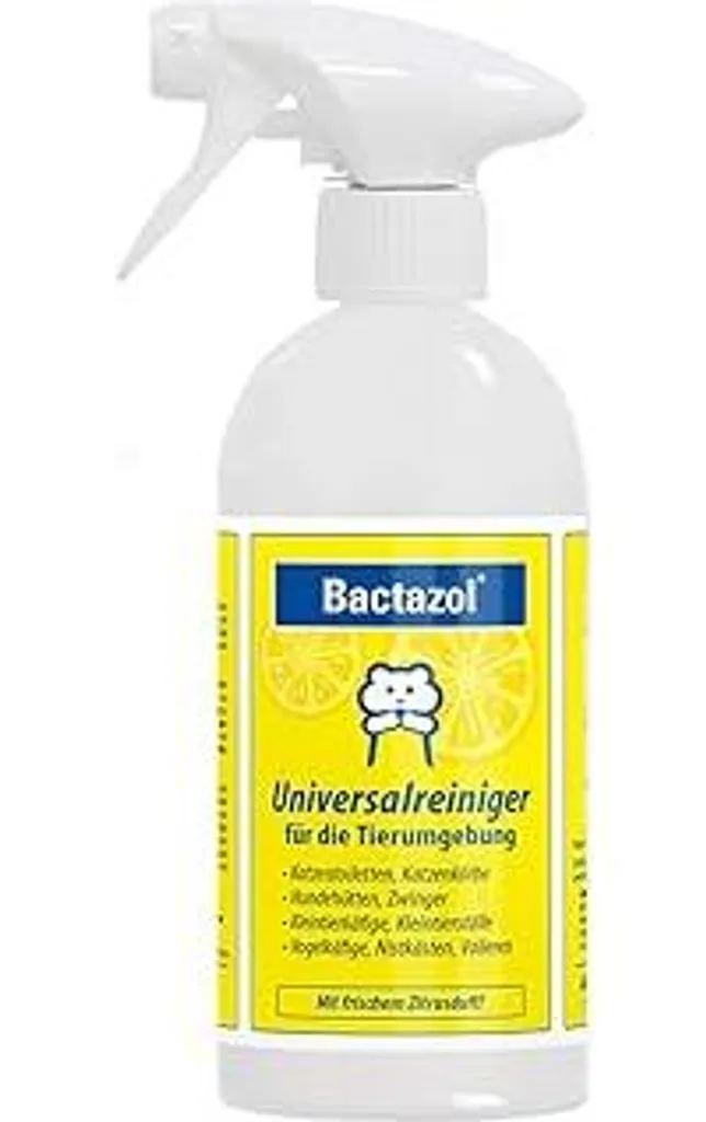 Detergente universale Bactazol 500 ml - Con fresco profumo di agrumi per cani, gatti, piccoli animali e uccelli