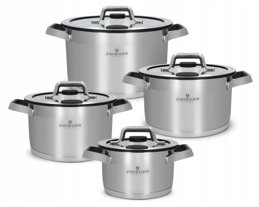 Topfset Zwieger Klassiker PRO Black 8-teilig Edelstahl Produktbild 