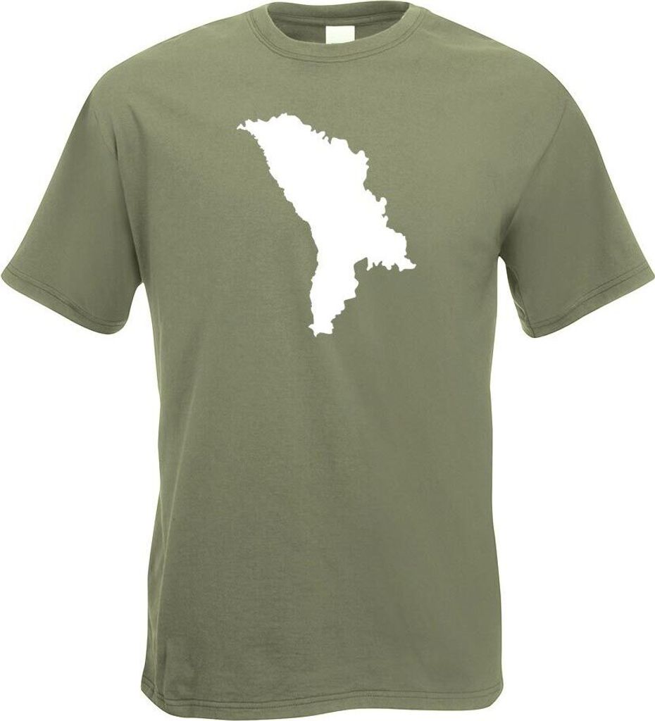 Kiwistar - T-Shirt - Olive - Moldawien Umriss Kontur Herren Funshirt Bedruckt Design Sprüche Spruch Motive - mit Motiv Bedruckt - Funshirt Design ...