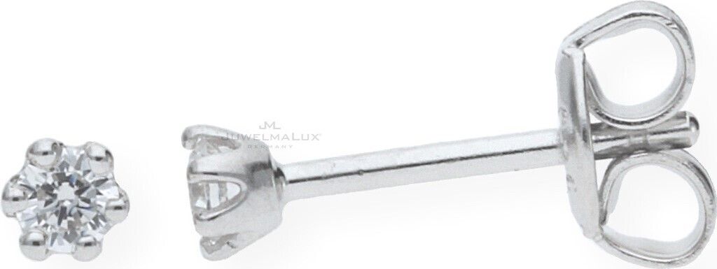 Ohrstecker 925 Silber rhodiniert Zirkonia JL10-06-0968 6 Krappen klein