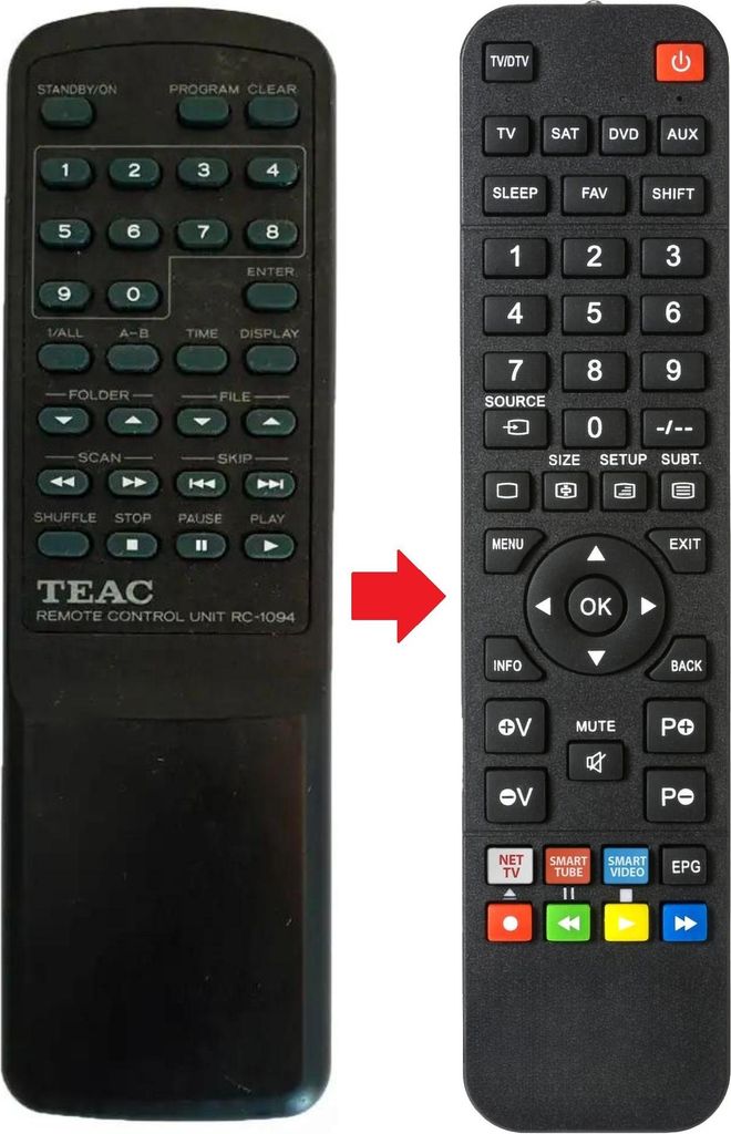 Fernbedienung geeignet für TEAC TEAK PDH380