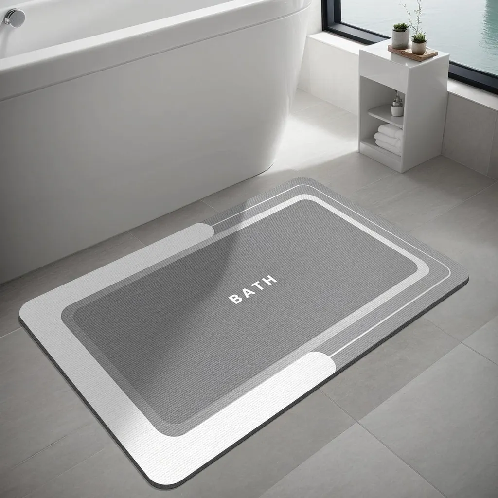Tapis de bain à séchage rapide ultra-absorbant et antidérapant 40x60cm