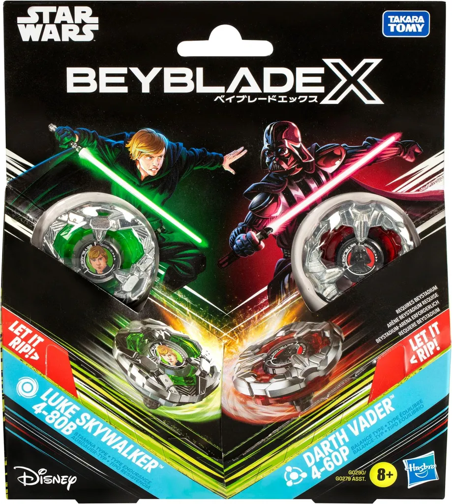 Beyblade X Luke Skywalker 4-80B et Darth Vader 4-60P Jeu de Toupies