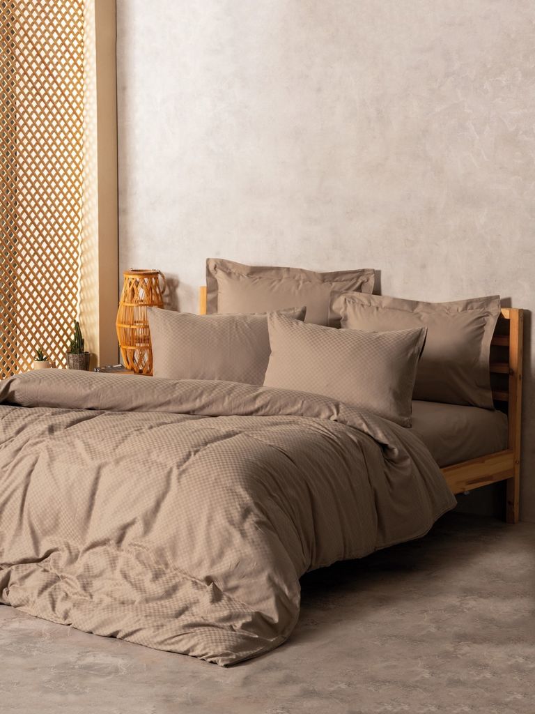 L'Essentiel Linge de Maison, Plaid - Mink, Einzelbettwäsche-Set (DE), Nerz, 100 % Baumwolle, 135 x 135 cm