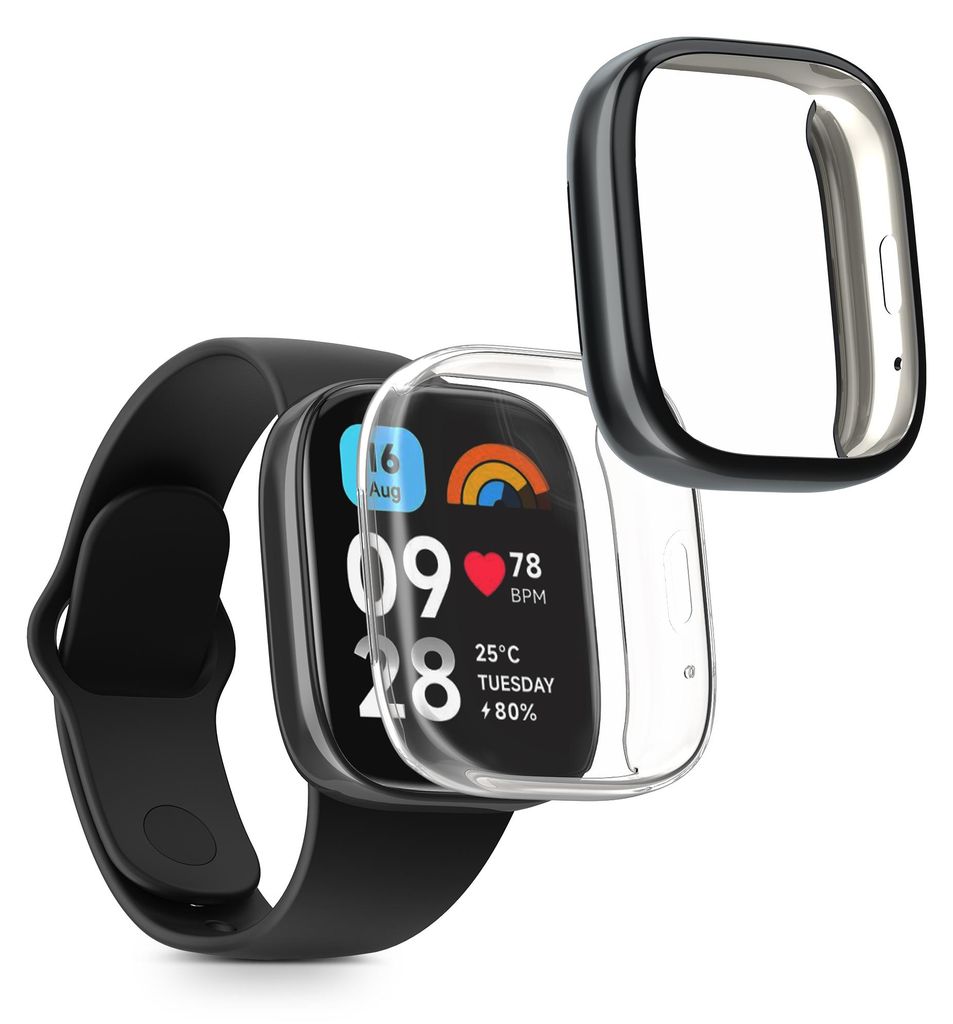kwmobile 2x Silikon Hülle für Xiaomi Redmi Watch 3 Active Produktbild 