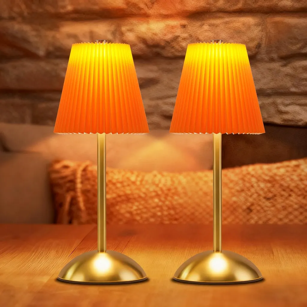 Lampade Tavolo Ricaricabili ZMH Set 2 - Nere Touch per Ristoranti e Bar