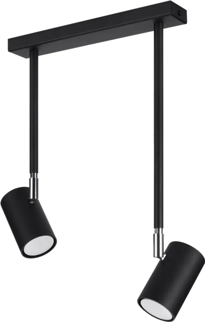 Lampada da Soffitto NORANO 2 Nero Sollux | Qualità Acciaio Garantita