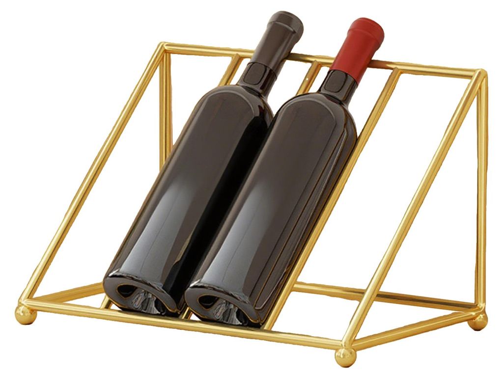Weinregal aus Eisen, schräg, für 4-5 Flaschen, moderner minimalistischer Weinorganizer für Eingangsbereich, Barschrank und Dekoration