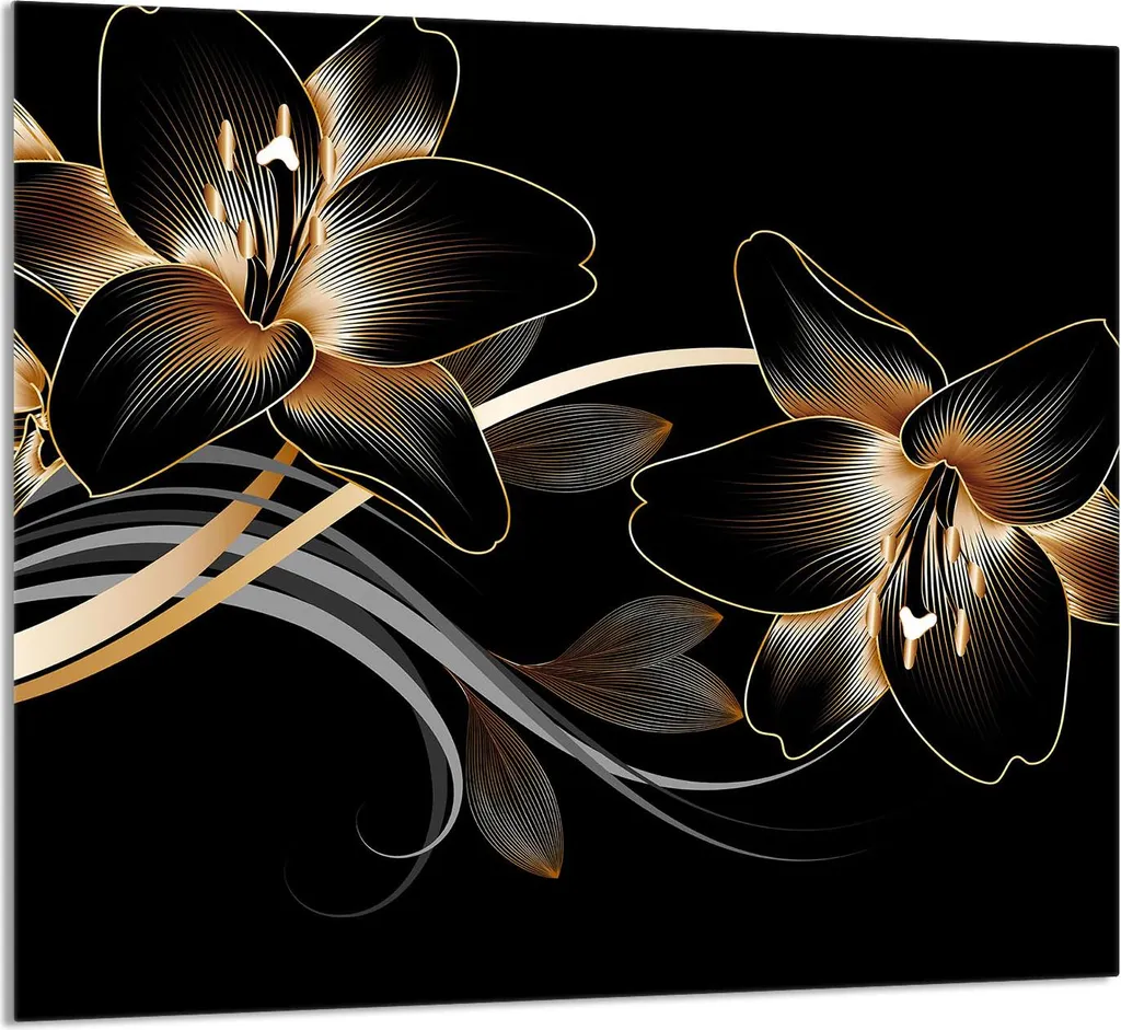 Copri Piano Cottura 65x60 Vetro Orchidea | Tagliere Gigante Cucina