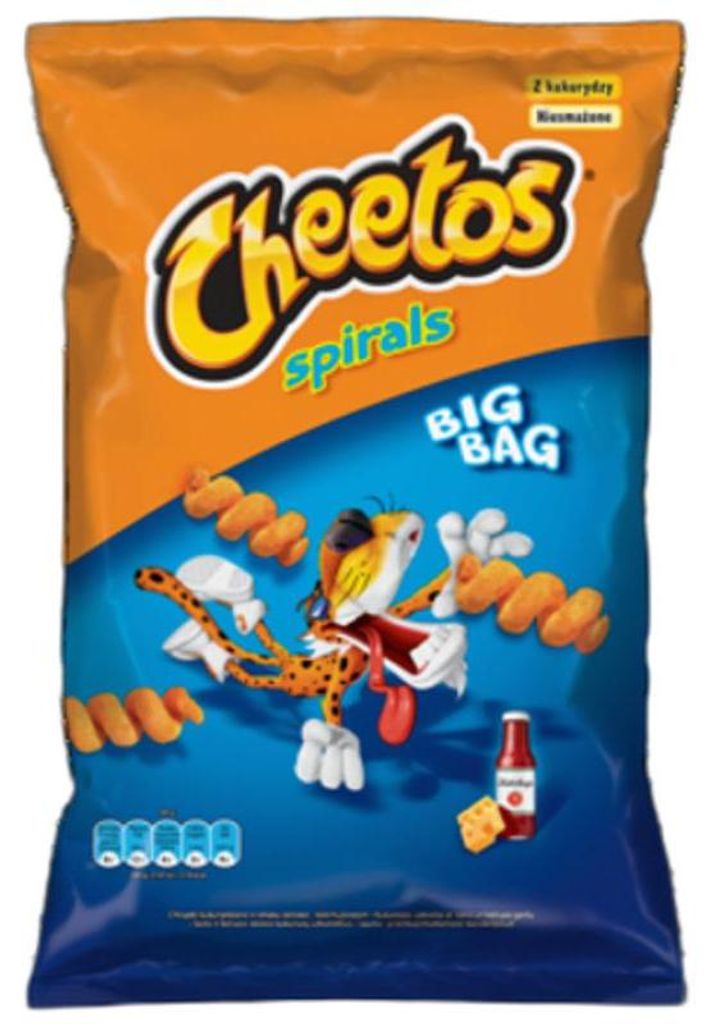 Cheetos Spirals Kukuřičné křupky s příchutí sýra a kečupu Obrázek produktu 