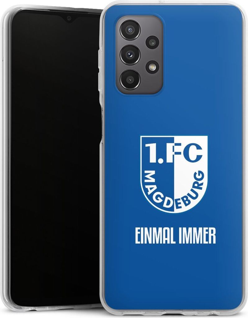 DeinDesign Handyhülle für Samsung Galaxy A23 5G Silikon Hülle Case Smartphone Schutzhülle Offizielles Lizenzprodukt Wappen 1. FC Magdeburg