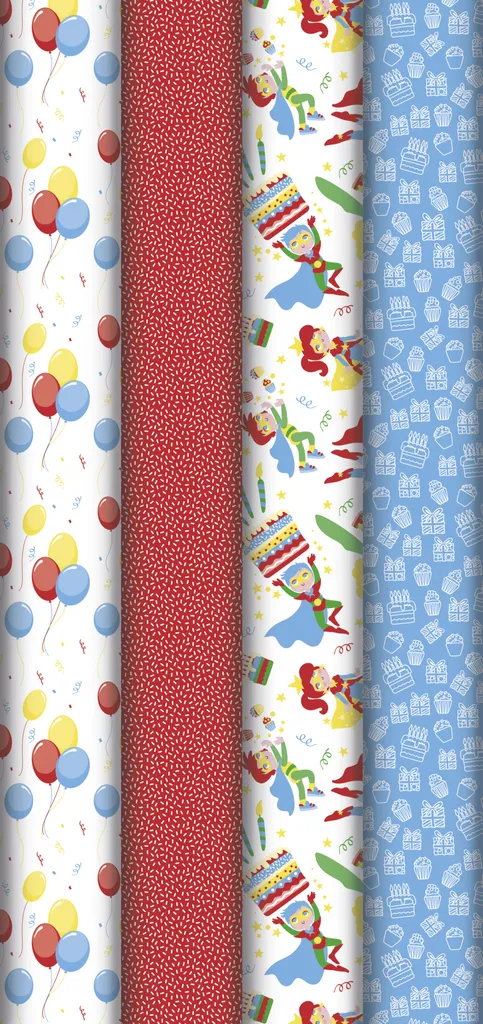 Clairefontaine 30x rotoli di carta da regalo Power 2x0,70m assortimento 202095C