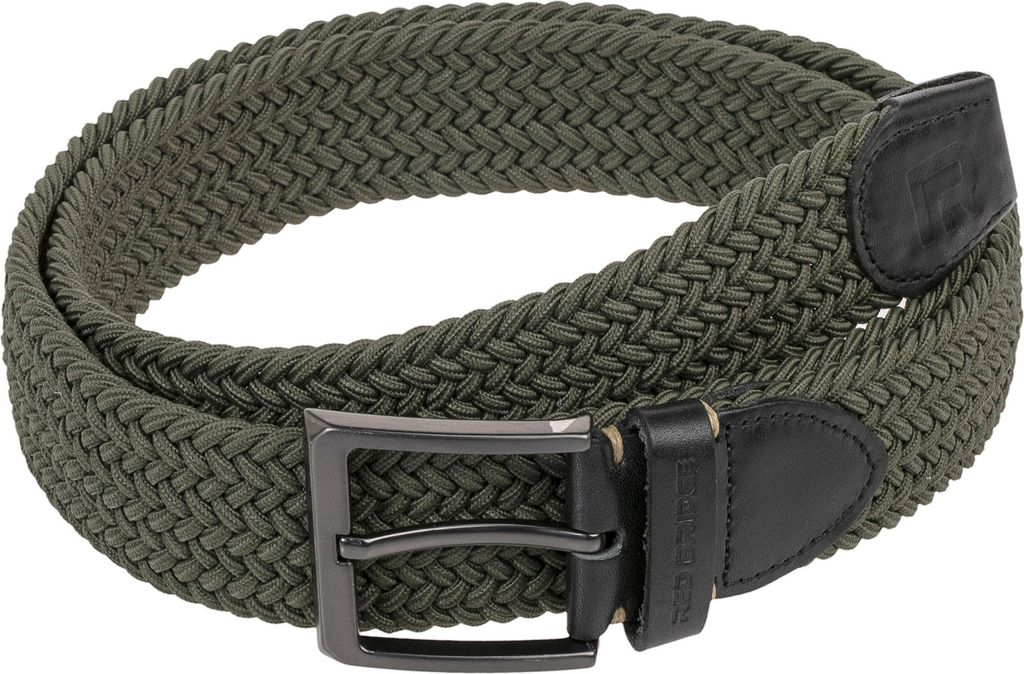 Red Bridge Herren Gürtel Geflochten mit Leder Belt Khaki 85 Produktbild 