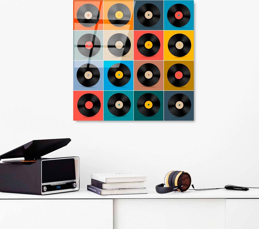 Wallity, UV-822 - 50 x 50, Dekorative Malerei aus gehärtetem Glas, Mehrfarbig, 100 % gehärtetes Glas, 50 x 50 cm