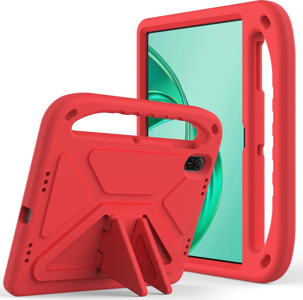 Hülle für Honor Pad X8a, Leichte Stoßfeste Eva Kinder Schutzhülle mit Griff und Faltbarem Ständer Rot