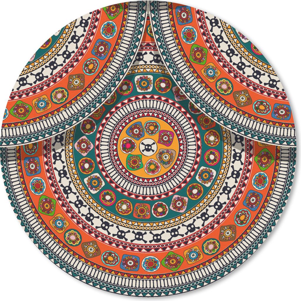 MuchoWow Mauspad Mousepad Kreise - Azteken - Patterns - Südamerika 20x20 cm - Mousepads - Maus Mat - Pad - Mausunterlage - Schreibtischmatte