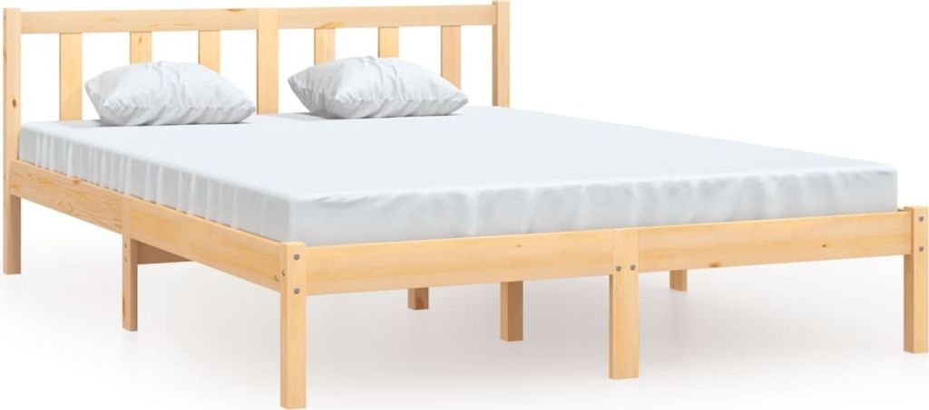 vidaXL Postel z masivního borovicového dřeva 140x190 cm Obrázek produktu 