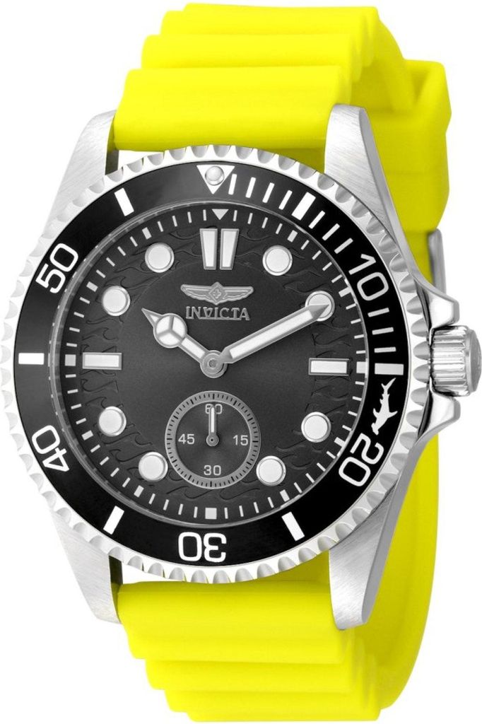 Invicta Pro Diver 49339 Herrenarmbanduhr - Quarzwerk - Edelstahl mit Grauem Zifferblatt - 43 mm