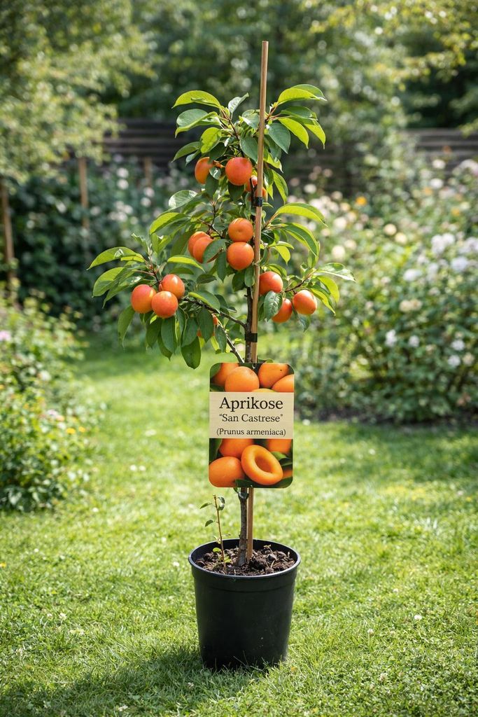 Aprikosenbaum ‘San Castrese’ 100–140 cm im Topf – Produktbild 
