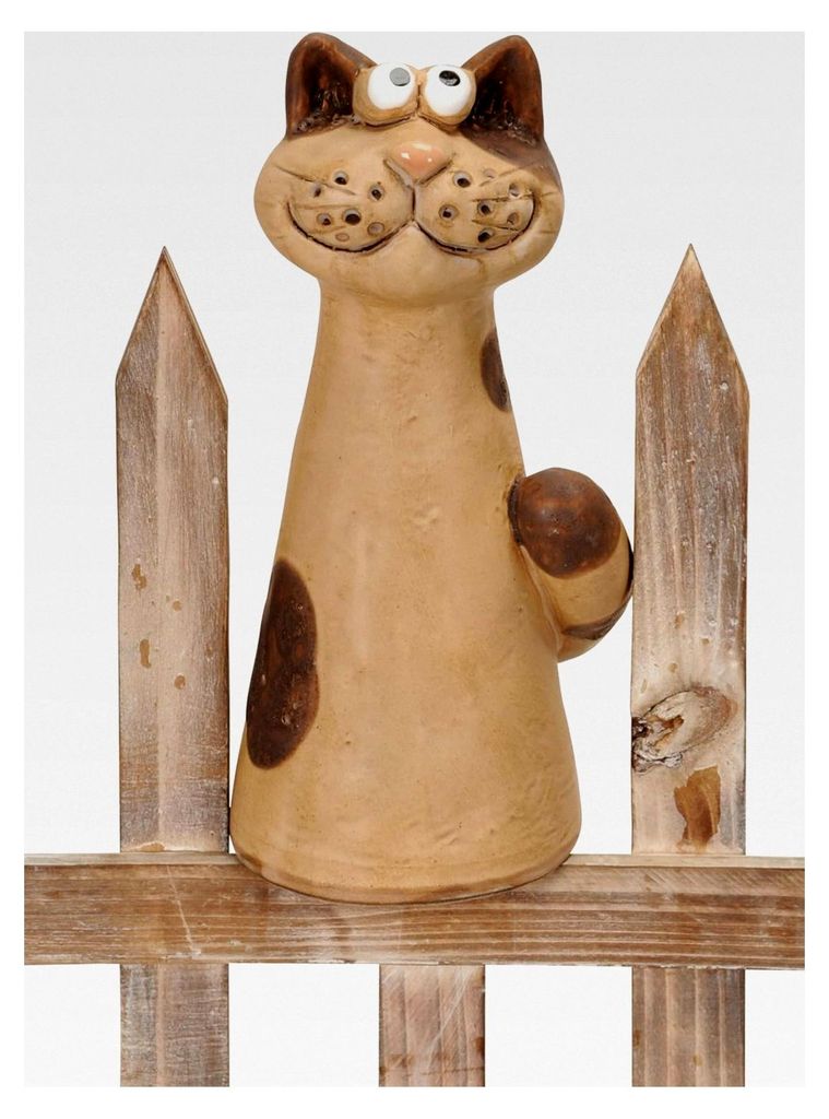 Zaunfigur Katze Zaundeko H=21,5 cm