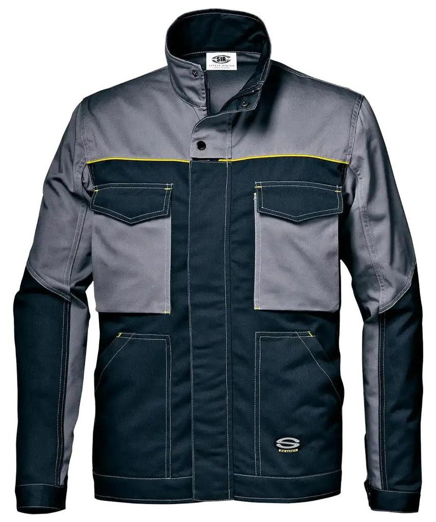 Sir Safety Fusion Massaua Arbeitsjacke Herren aus 100% Baumwolle mit verstärkten Nähten, XS, Marineblau/Grau