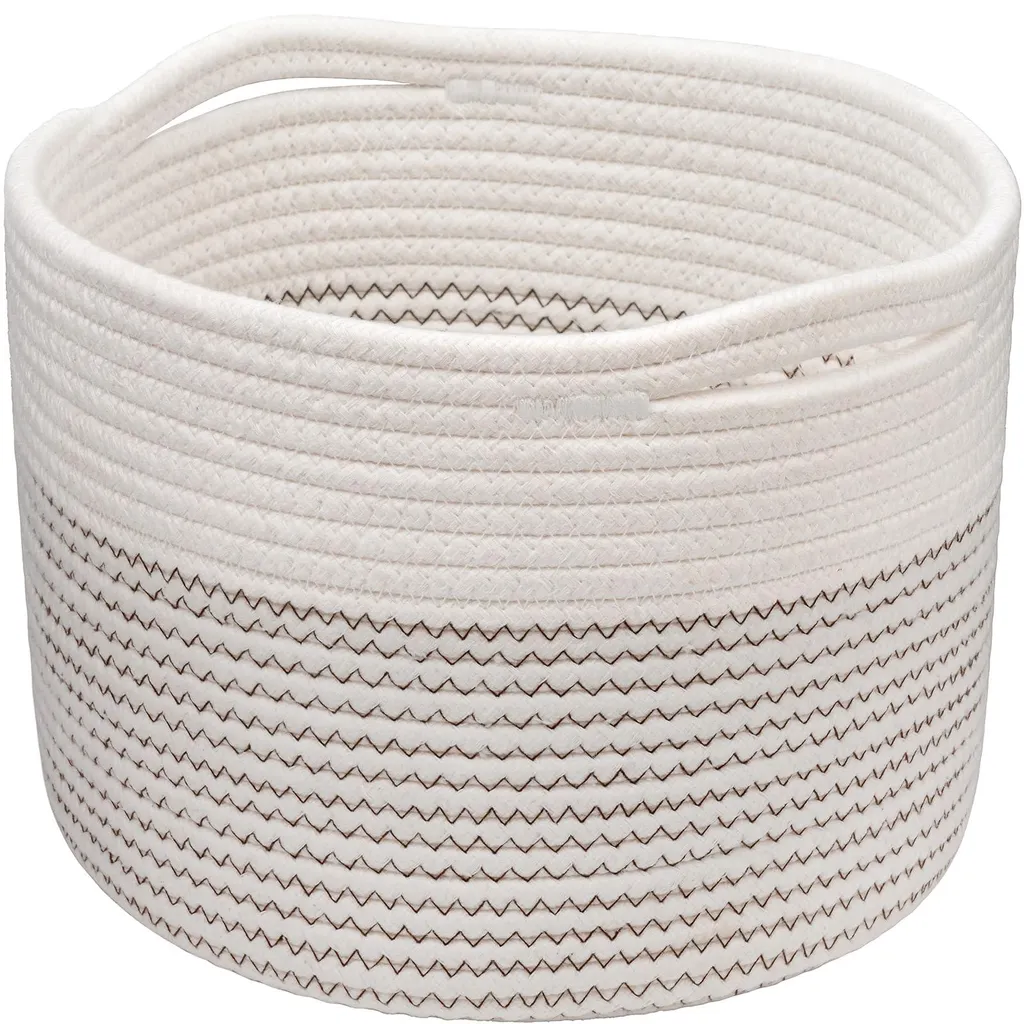 Panier de rangement en coton tressé 24x18 cm pour chambre et bureau