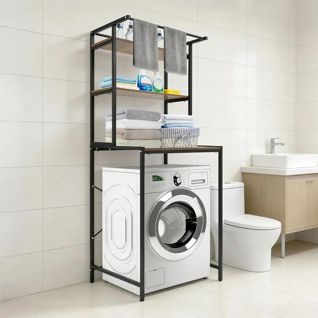 Étagère de rangement au-dessus du lave-linge pour optimiser l'espace - 6
