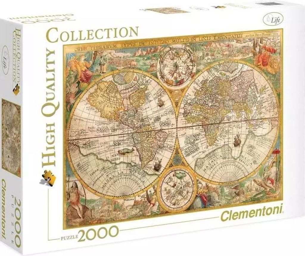 Clementoni-Puzzle 2000 Antike Karte 32557 Produktbild 