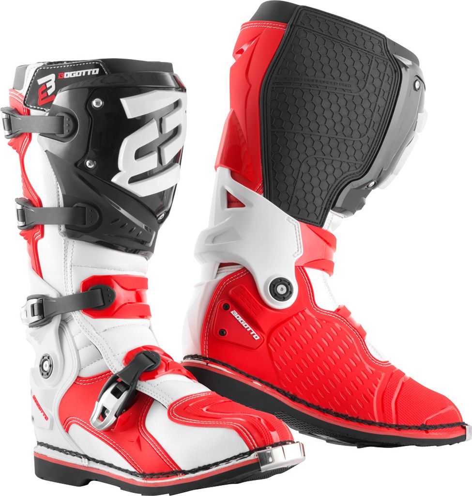 Bogotto MX-7 S Motocross Stiefel, rot/schwarz/weiß, 44