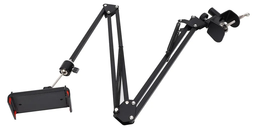 Support tablette extensible et smartphone pour chambre avec bras articulé - 2