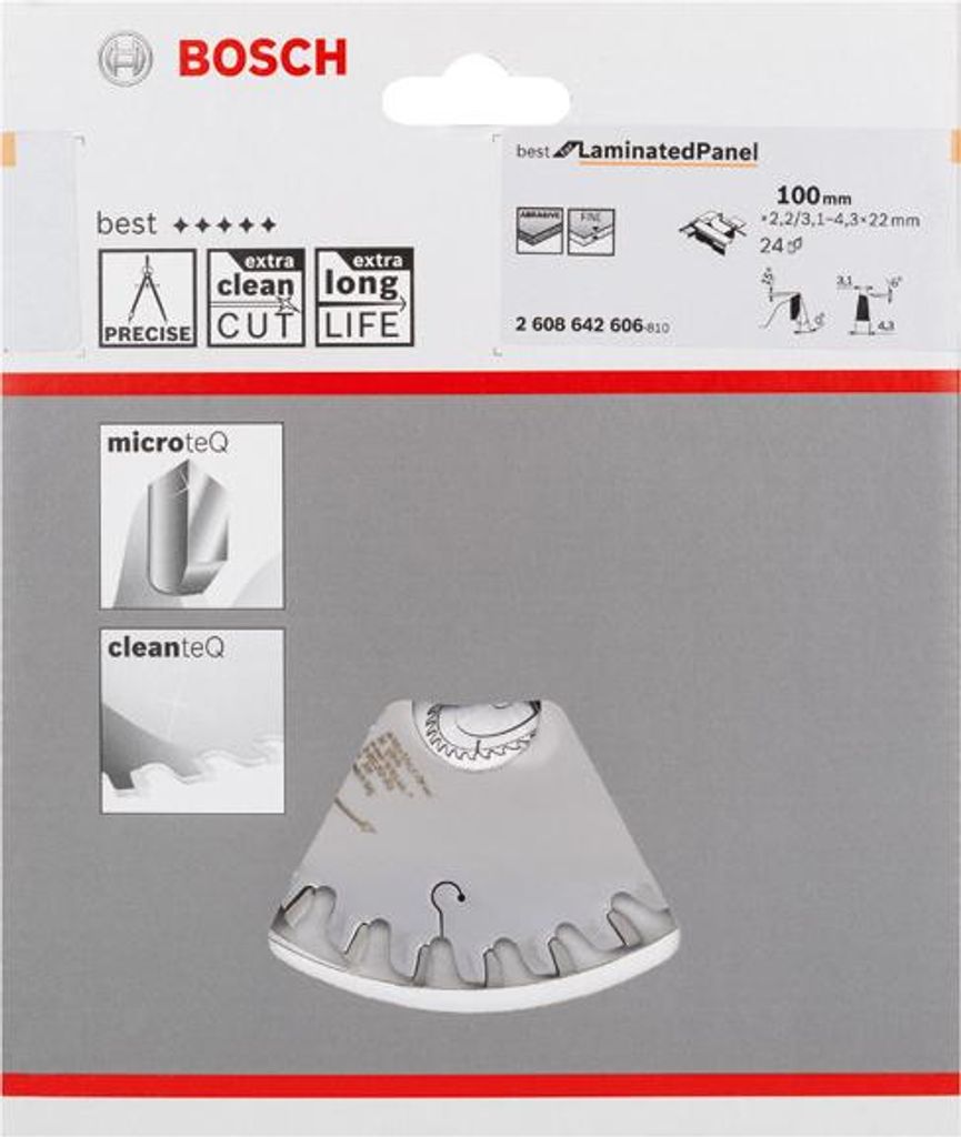 Vorritzblatt konisch, Best for Laminated Panel, 100 x 22 x 2,2 mm, 24