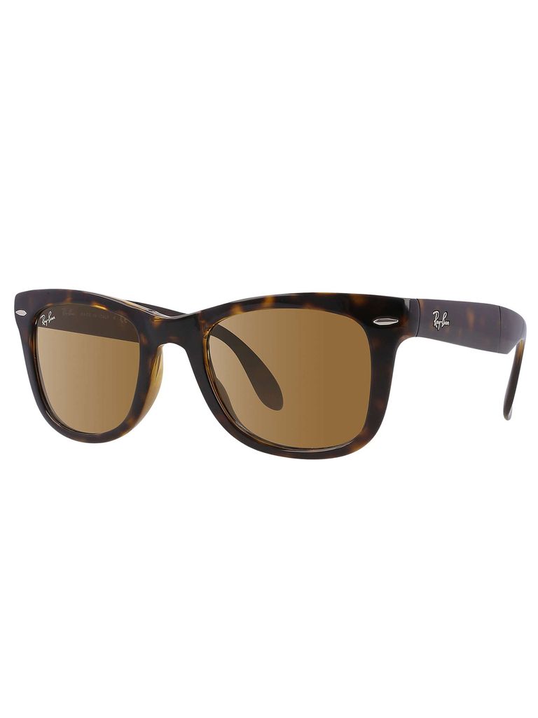 Ray-Ban WAYFARER FOLDING CLASSIC, Erwachsener, Uni, Quadratisch, Schildkröte, Nicht-polarisierte Linse, Nylon