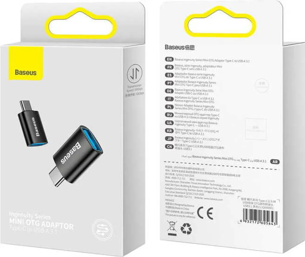 Adattatore USB C a USB A Baseus 10Gbps | Per Caricatore Auto e PC - 19
