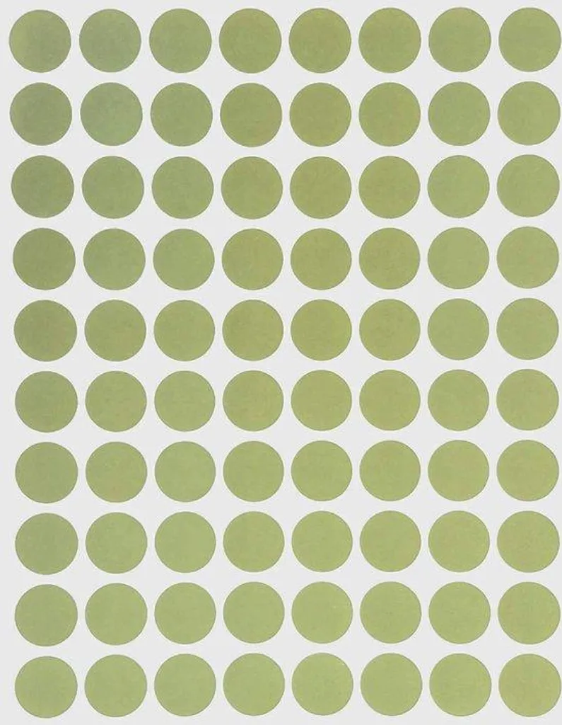 Étiquettes autocollantes rondes 13 mm vert olive pour codage couleur