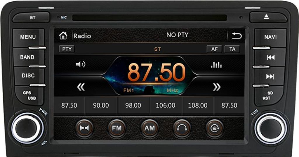 7 Zoll Radio mit CD für Audi A3 8P Navi Lenkradsteuerung Produktbild 