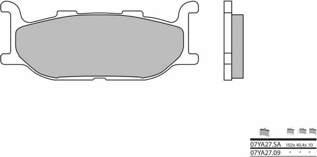 Plaquettes de Frein Moto BREMBO 07YA2709 Street pour un Freinage Réactif
