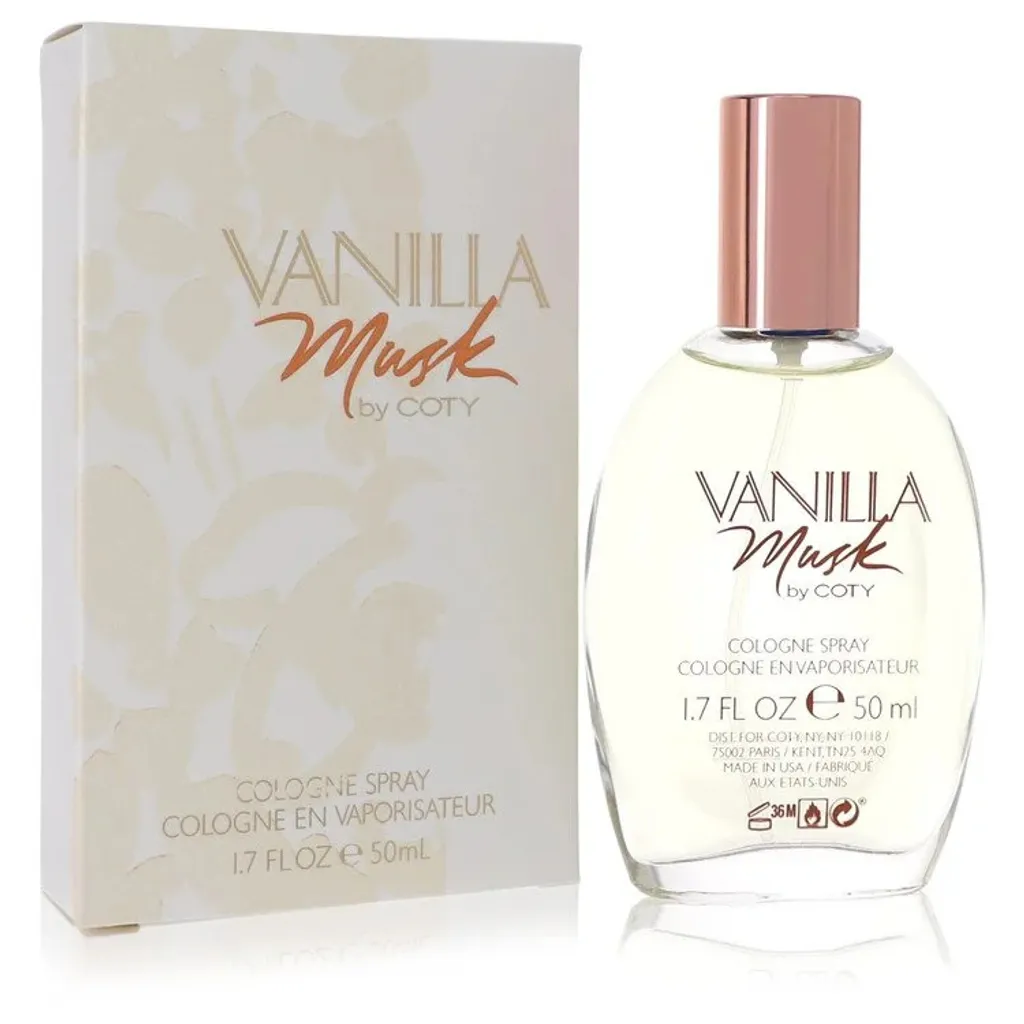 Coty Vanilla Musk Cologne Spray 50 ml - Parfum Authentique pour Femme