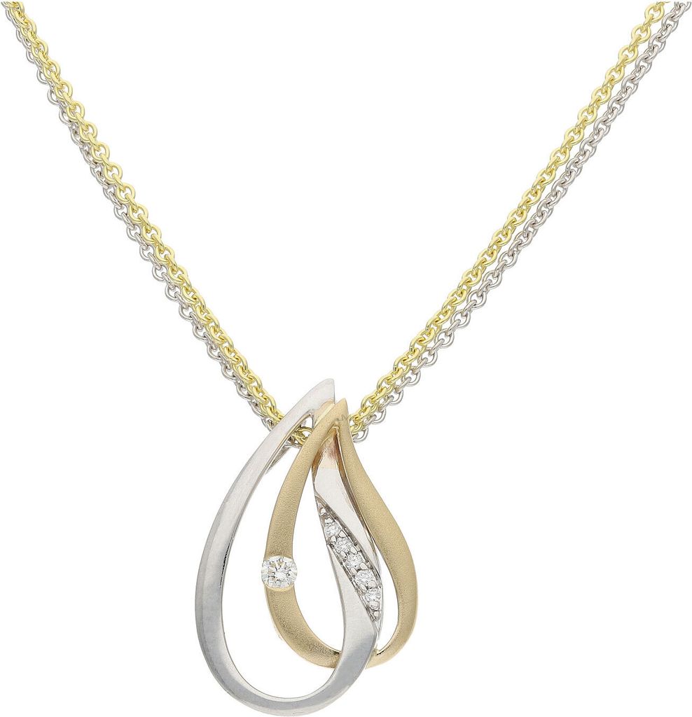 JuwelmaLux Anhänger 585 Gelbgold Weißgold mit Brillanten JL10-02-3432