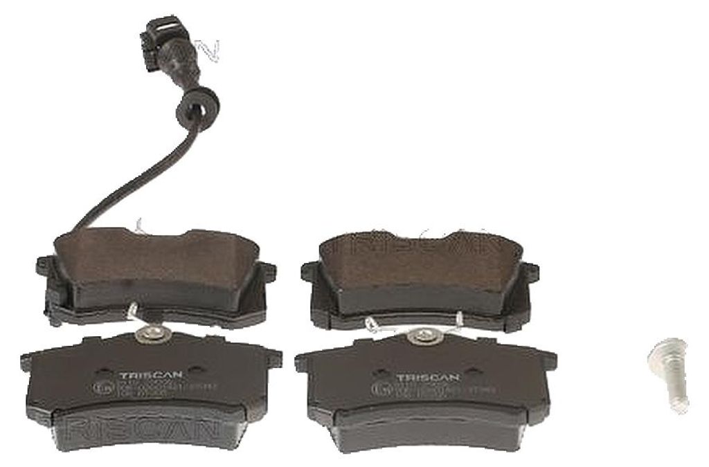 Bremsbelagsatz Scheiben 17 mm mit Verschleißwarnkontakt TRISCAN für u.a. VW POLO