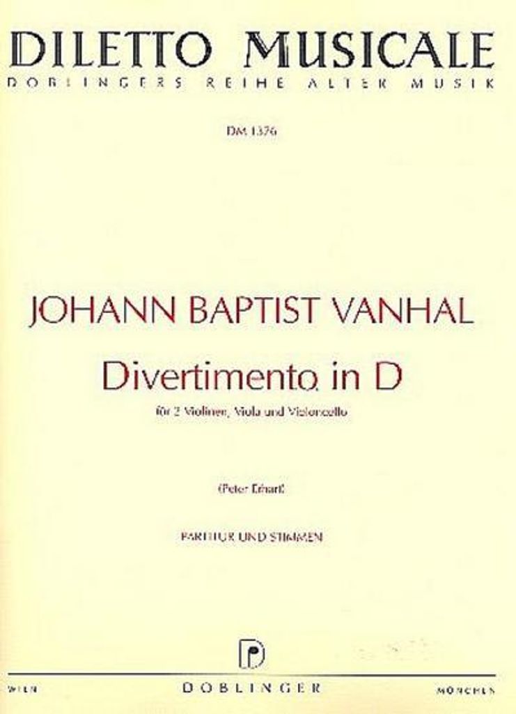 Divertimento D-Dur für 2 Violinen,Viola und Violoncello