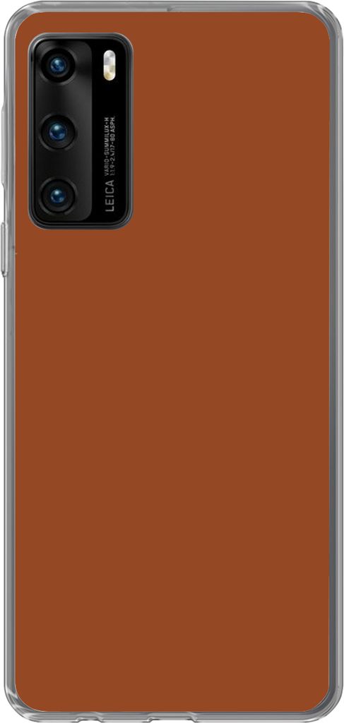MuchoWow Handyhülle Schutzhülle Hülle für Telefoonhoesje Huawei P40 Terrakotta - Braun - Palette - Unifarben - Farben - Farbe Silikon Softcas...