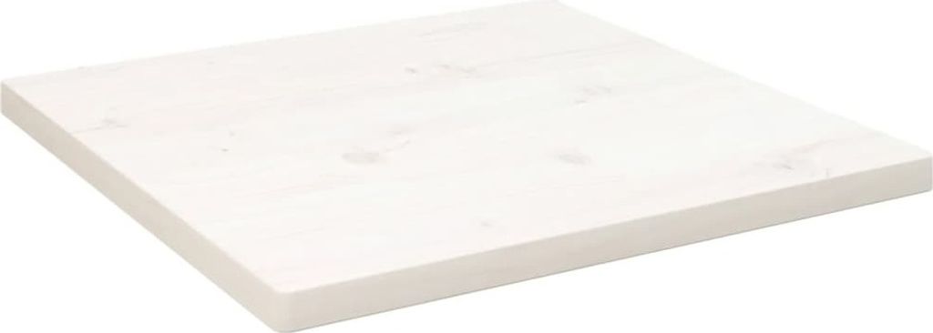 Möbel Tischplatte Weiß 60x60x2,5 cm Massivholz Kiefer Quadratisch - Tischplatten 824381