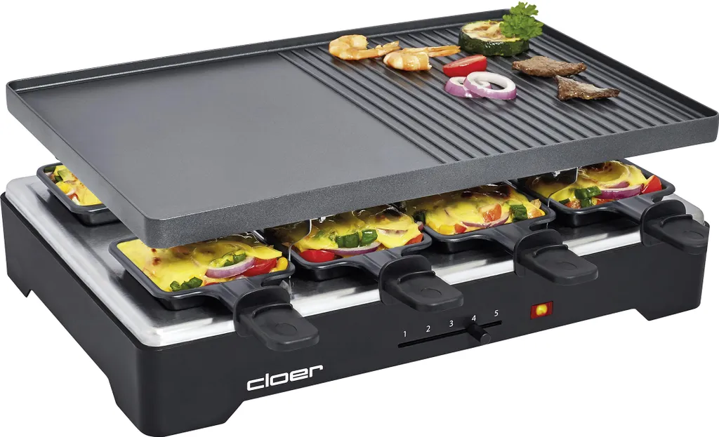 Machine à raclette Cloer 6446 idéale pour soirées festives 8 convives