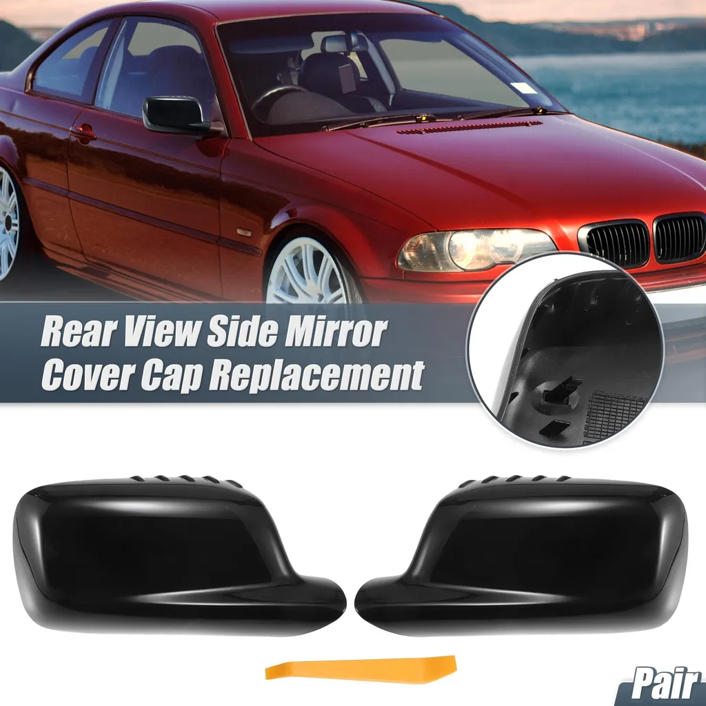 Coques de Rétroviseur Noir Brillant pour BMW E46 Série 3 et E65 E66