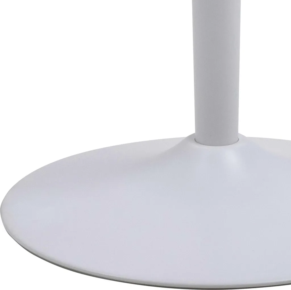 Table haute Malta blanc laqué avec repose-pieds intégré pour studio - 2