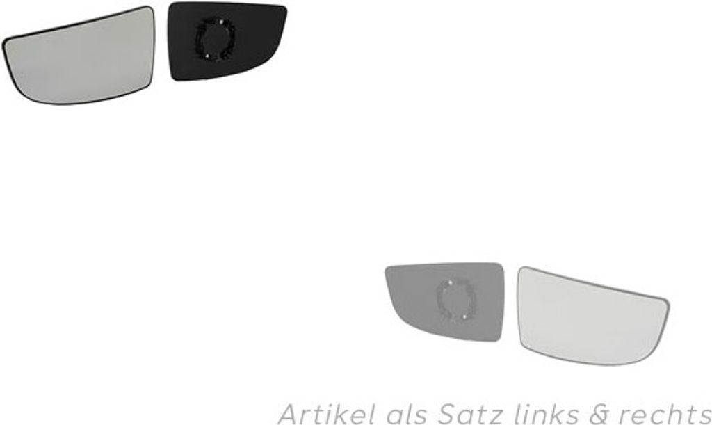 Johns, Spiegelglas passend für Ford Transit 13 08/13- Set links & rechts unten 1855102 1823997 1855103 BK3117C718AB 1855103 1823988 1823997 BK3117C70