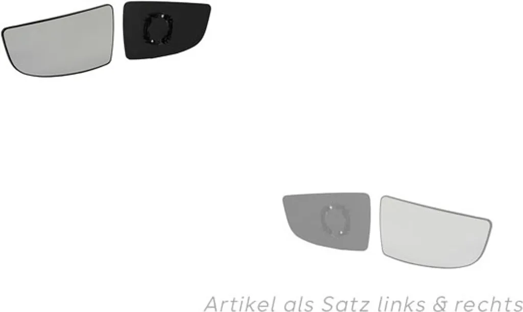 Glace de rétroviseur Ford Transit 2013- Kit réparation bas Gauche Droit