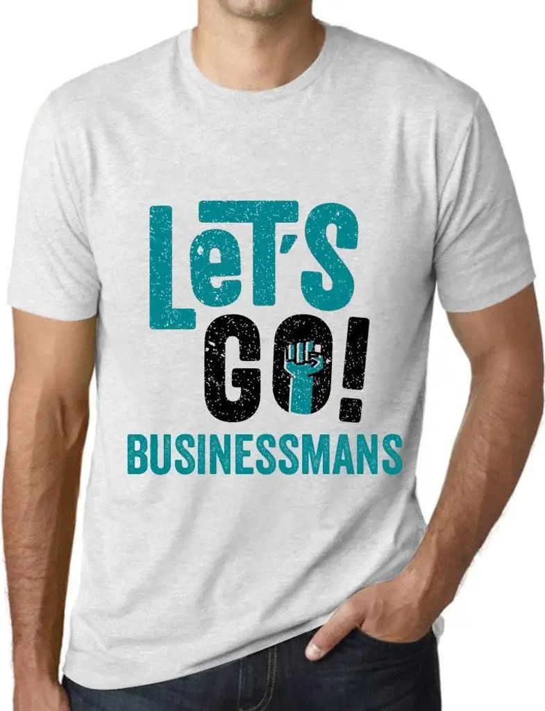 Herren Grafik T-Shirt Auf geht's Geschäftsleute – Let's Go Businessmans – Öko-Verantwortlich Vintage Jahrgang Kurzarm Lustige Druck Geburtstag