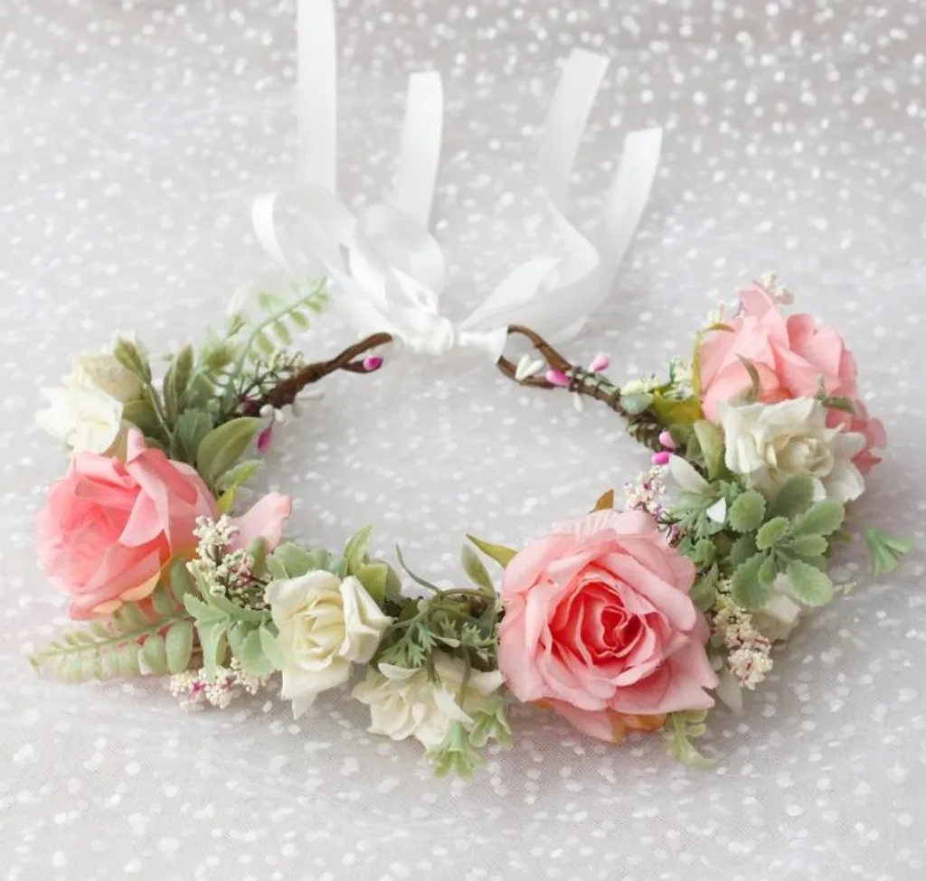 Corona Capelli Sposa Boho: Ghirlanda Fiori Flamenco Mystique Prezzo