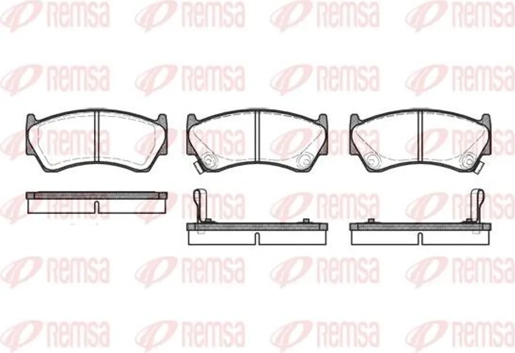 Jeu de plaquettes pour freins à disque REMSA 0592.02 Nissan Almera